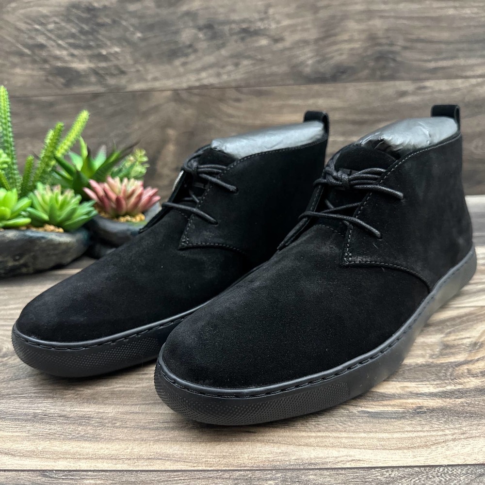 NIB FitFlop Zackery 10 43 Black Suede Lace Up Desert Boots - Picture 3 of 12